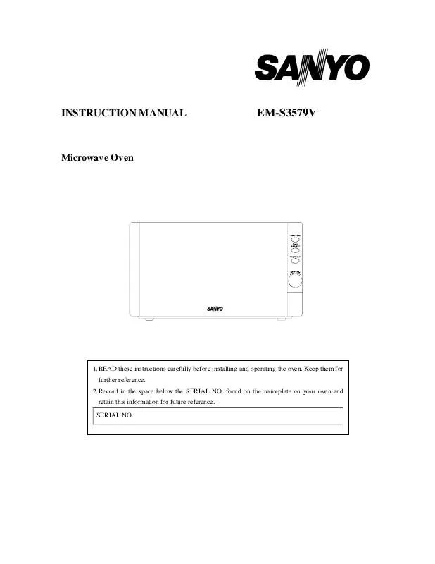 Mode d'emploi SANYO EM-S3579V