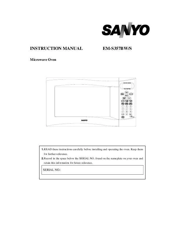 Mode d'emploi SANYO EM-S357BW