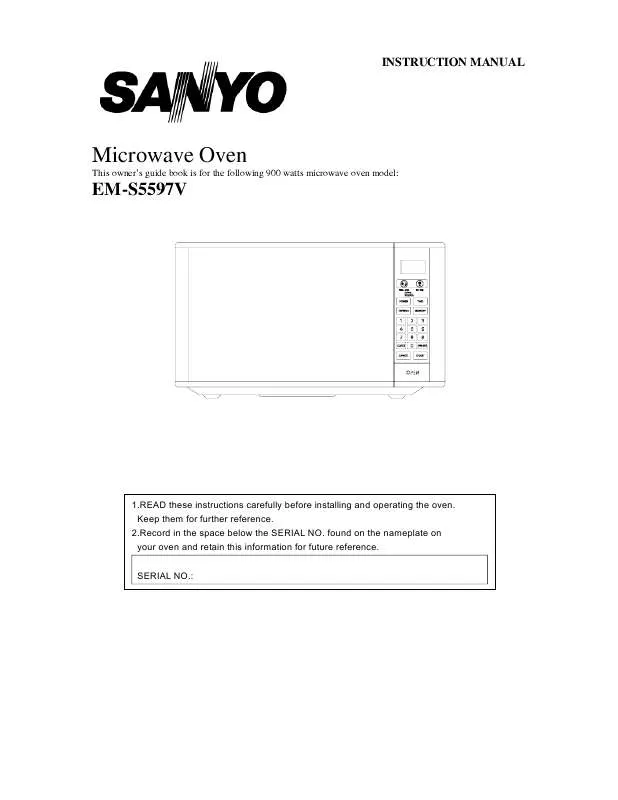 Mode d'emploi SANYO EM-S5597V
