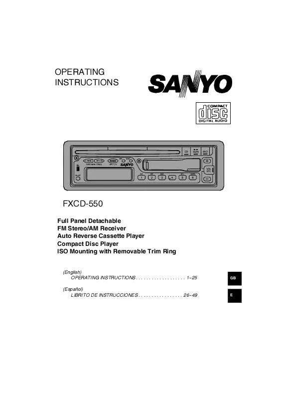 Mode d'emploi SANYO FXCD-550