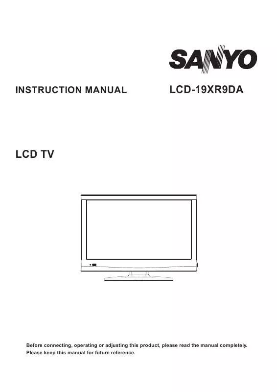 Mode d'emploi SANYO LCD-19XR9DA