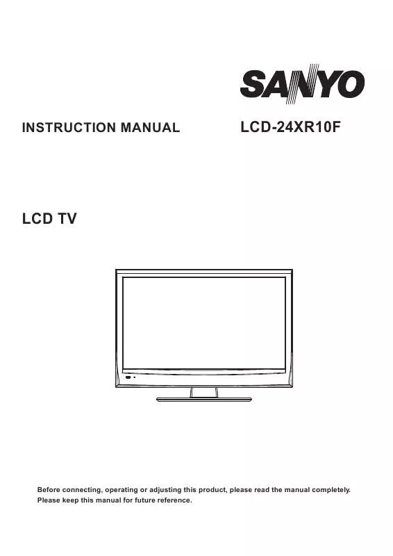 Mode d'emploi SANYO LCD-24XR10F