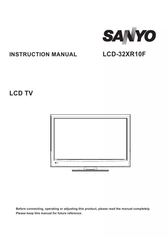 Mode d'emploi SANYO LCD-32XR10F