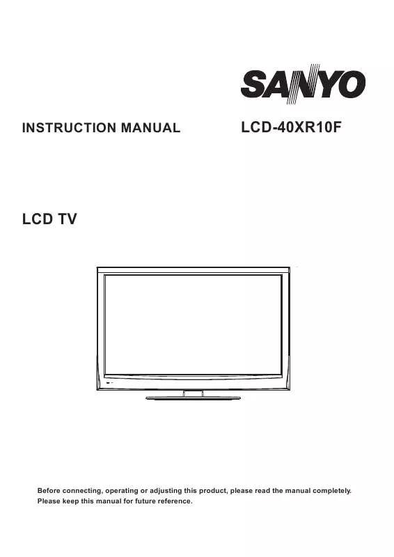 Mode d'emploi SANYO LCD-40XR10F
