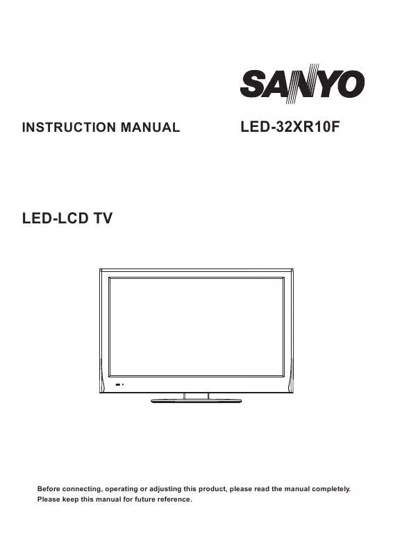 Mode d'emploi SANYO LED-32XR10F