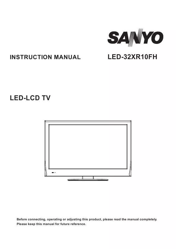 Mode d'emploi SANYO LED-32XR10FH