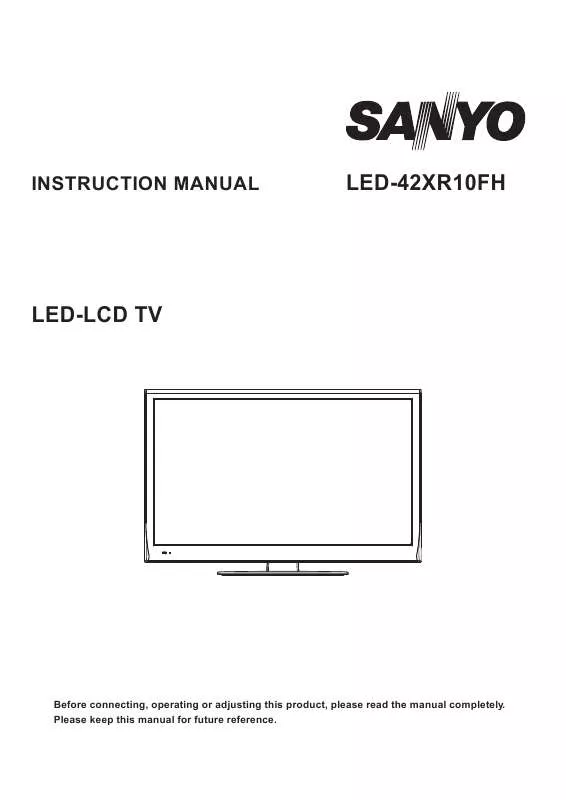 Mode d'emploi SANYO LED-42XR10FH