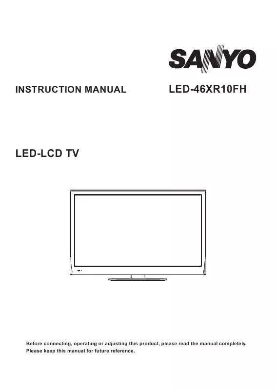 Mode d'emploi SANYO LED-46XR10FH