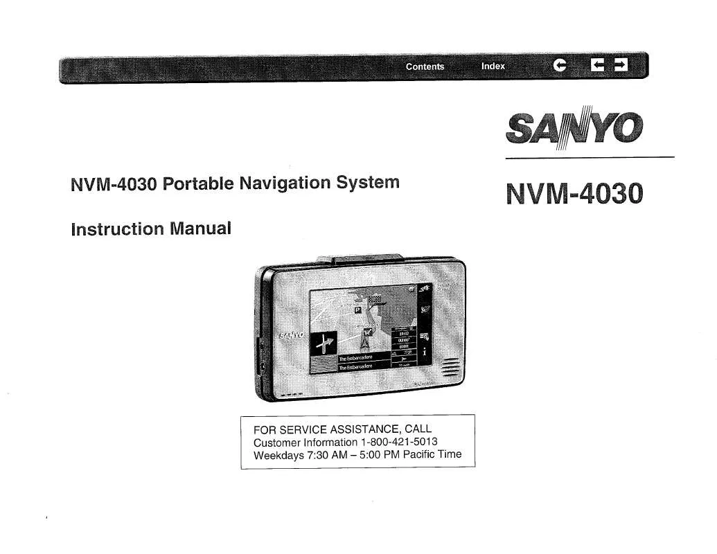 Mode d'emploi SANYO NVM-4030
