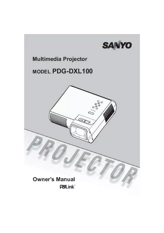 Mode d'emploi SANYO PDG-DXL100