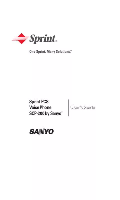 Mode d'emploi SANYO SCP-200