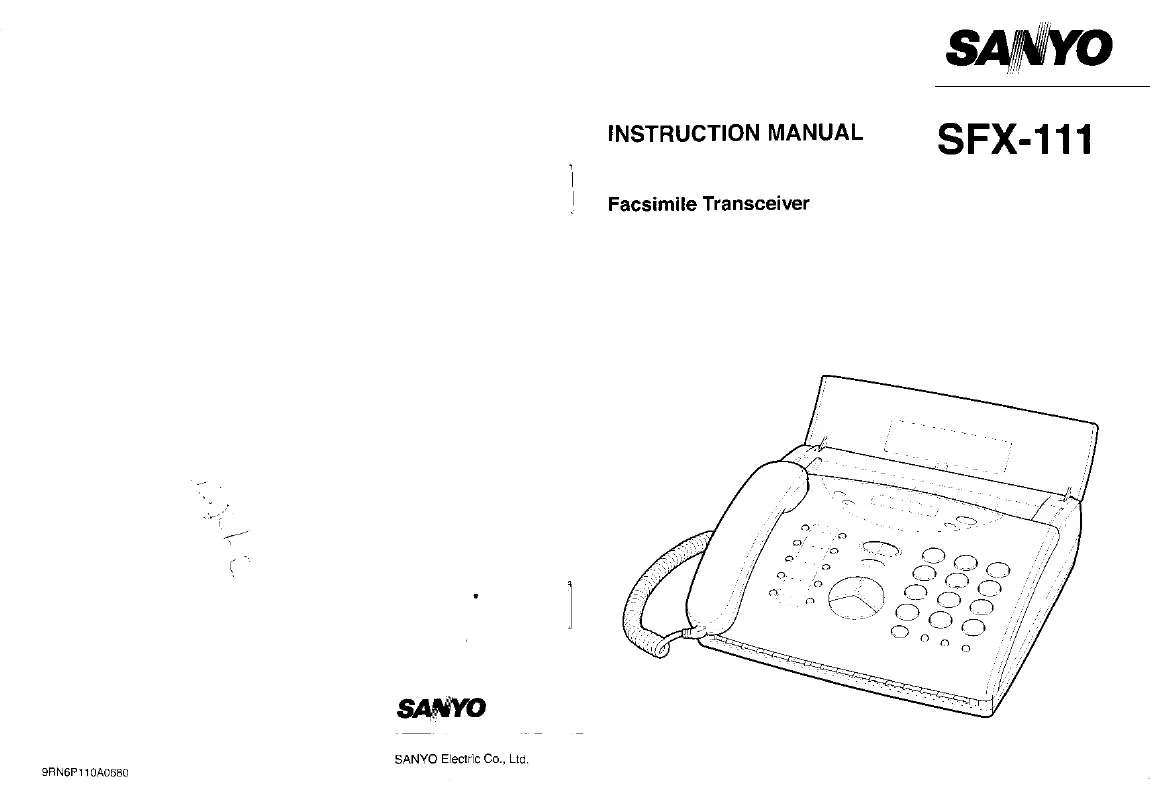 Mode d'emploi SANYO SFX-111