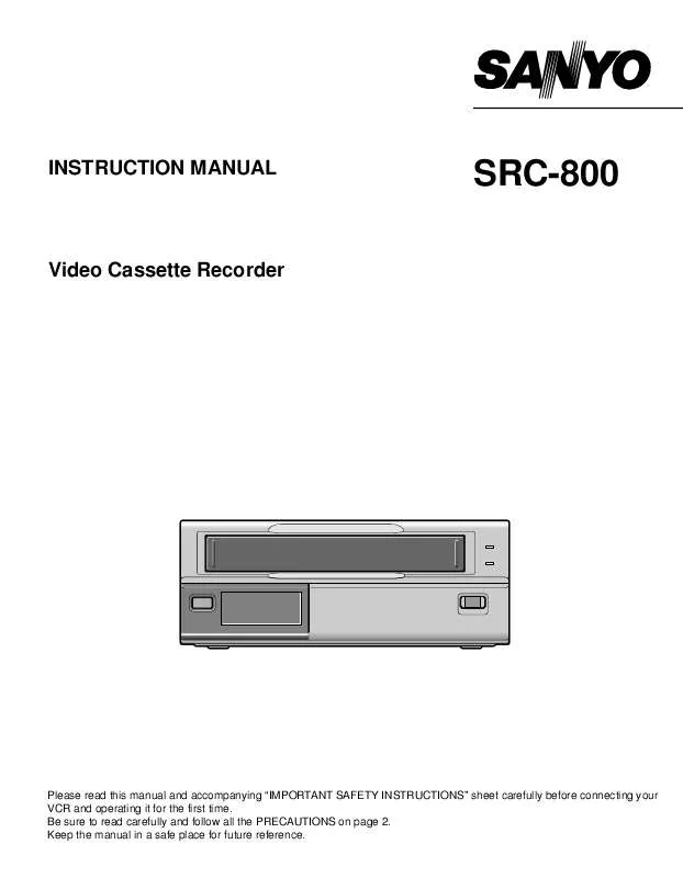 Mode d'emploi SANYO SRC800