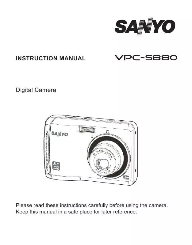 Mode d'emploi SANYO VPC-S880