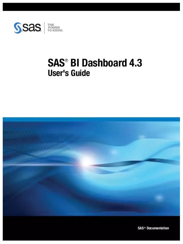 Mode d'emploi SAS BI DASHBOARD 4.3