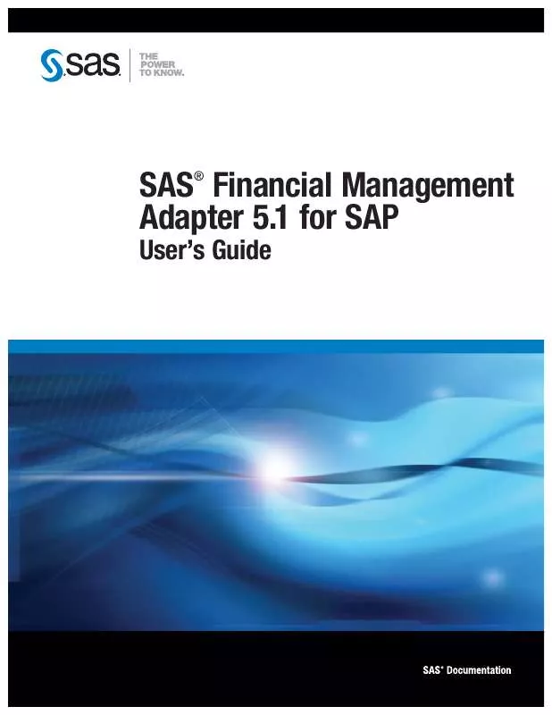 Mode d'emploi SAS FINANCIAL MANAGEMENT ADAPTER 5.1