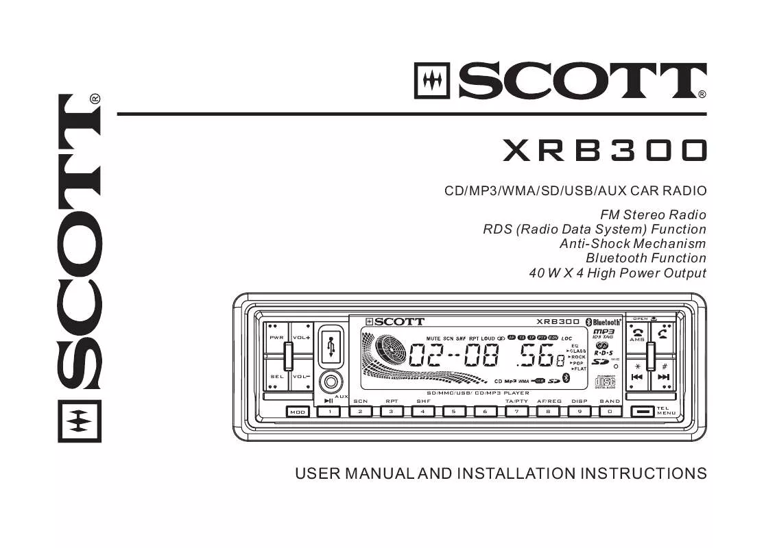 Mode d'emploi SCOTT XRB 300 RC