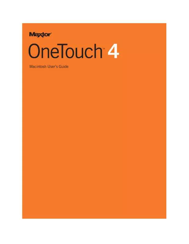 Mode d'emploi SEAGATE MAXTOR ONETOUCH IV