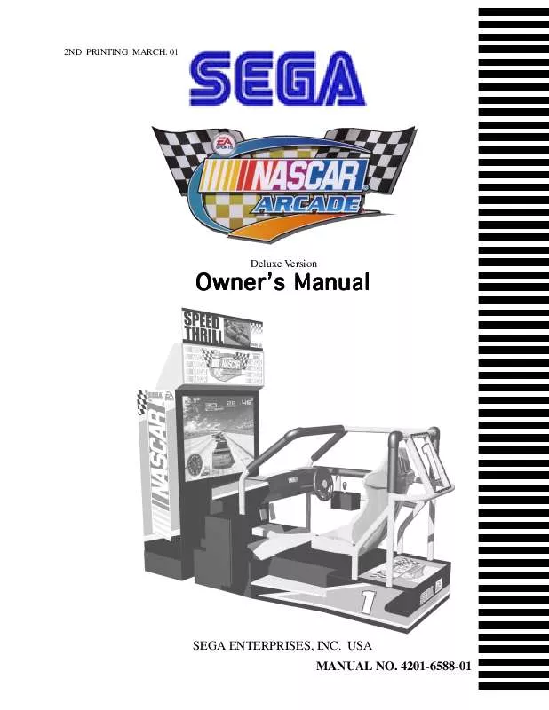 Mode d'emploi SEGA NASCAR DX U.S