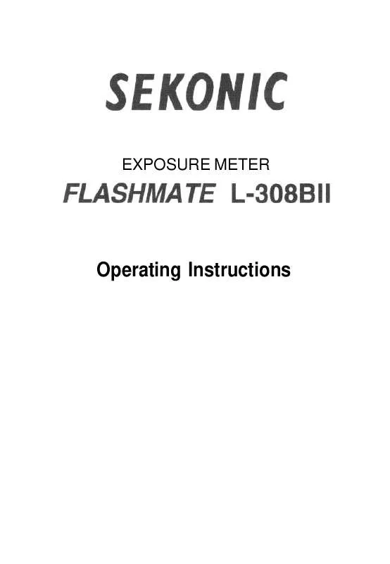 Mode d'emploi SEKONIC L-308BII FLASHMATE