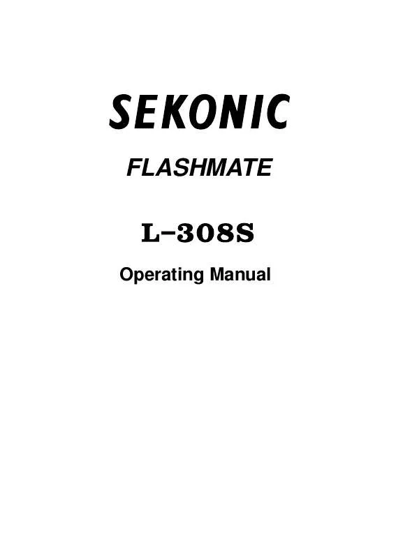 Mode d'emploi SEKONIC L-308S FLASHMATE