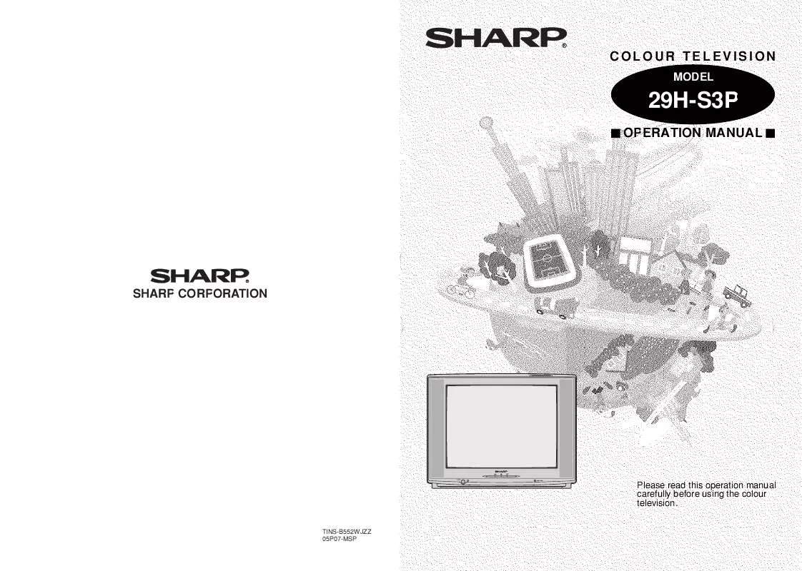 Mode d'emploi SHARP 29H-S3P