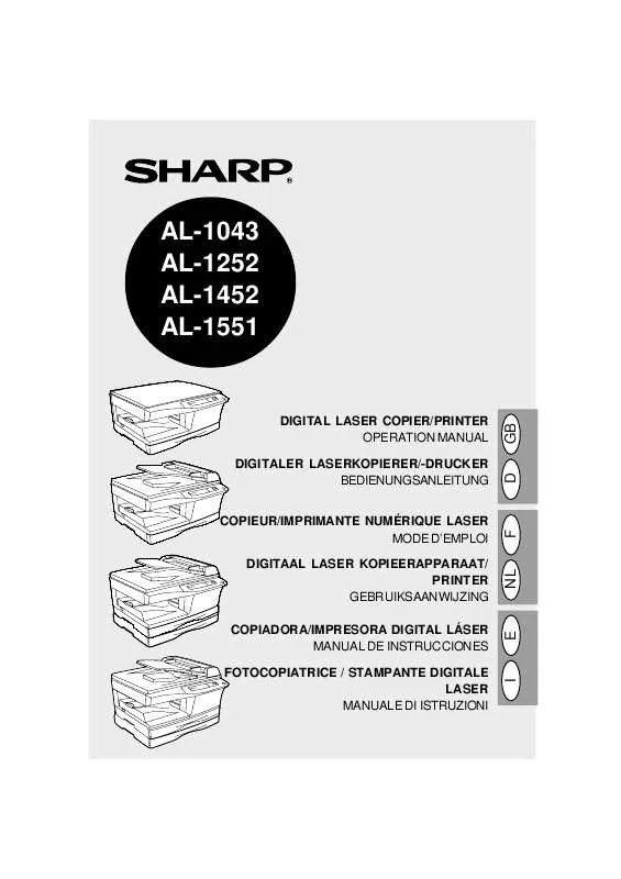 Mode d'emploi SHARP AL1043