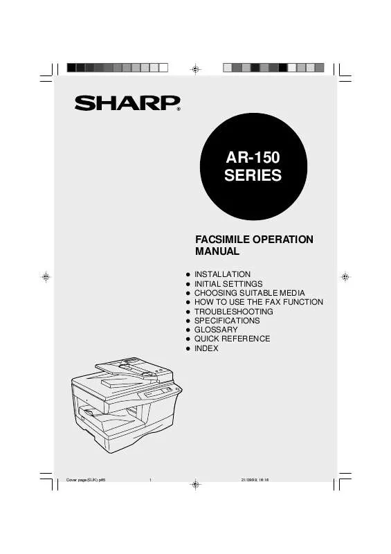 Mode d'emploi SHARP AR-FX3