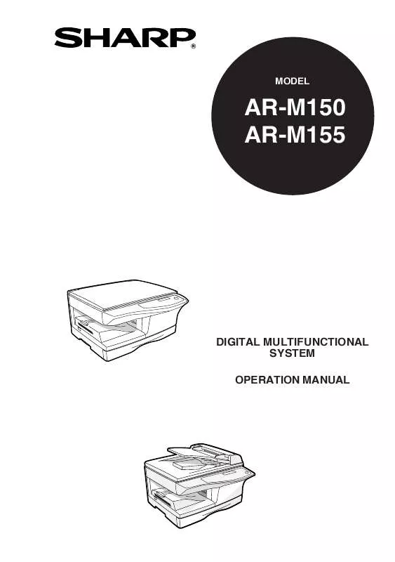 Mode d'emploi SHARP AR-M150/M155