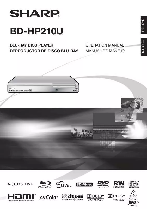 Mode d'emploi SHARP BD-HP210U