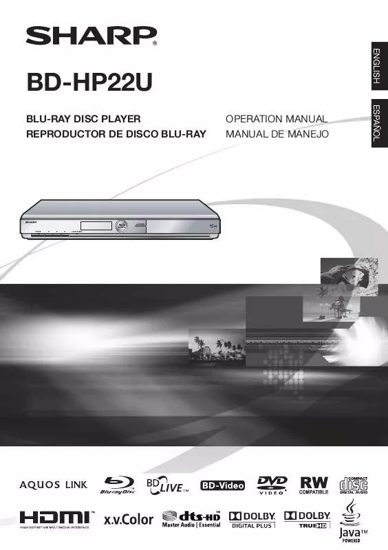 Mode d'emploi SHARP BD-HP22U