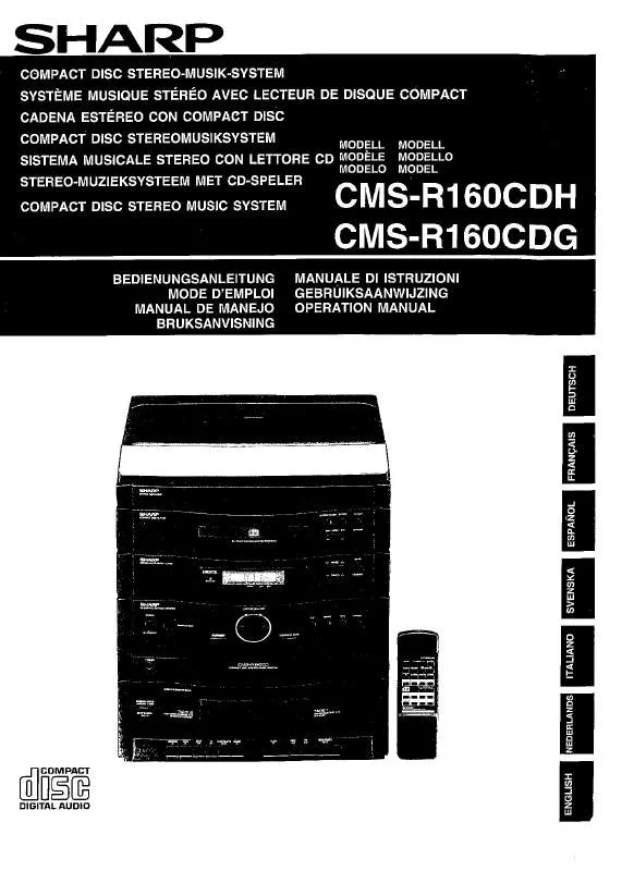 Mode d'emploi SHARP CMS-R160CDH/CDG