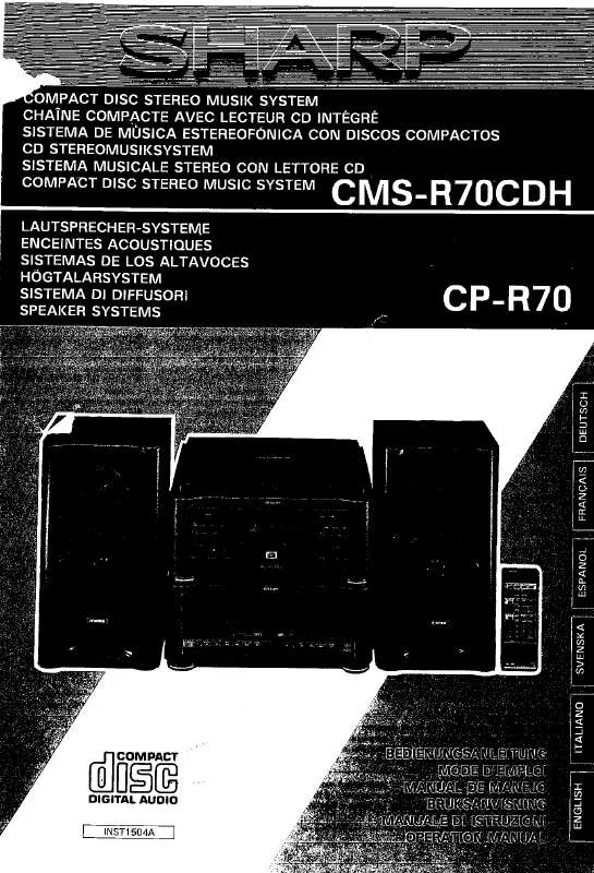 Mode d'emploi SHARP CMS-R70CDH/CP-R70