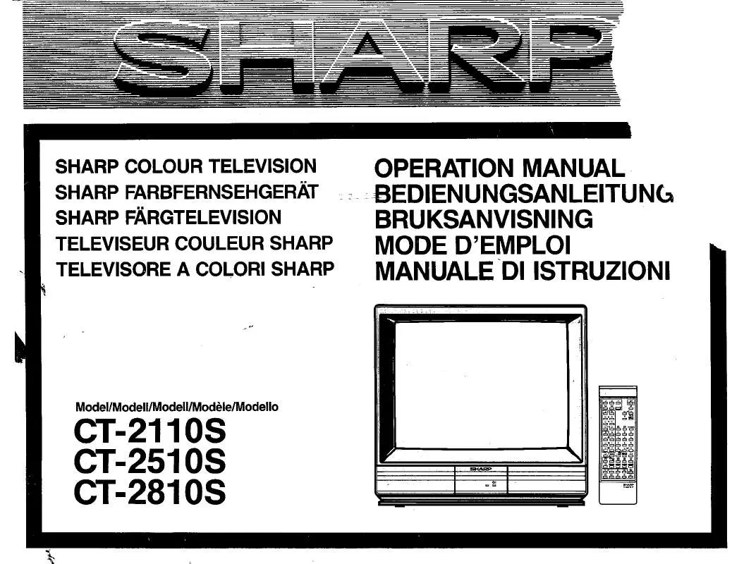 Mode d'emploi SHARP CT-2110S