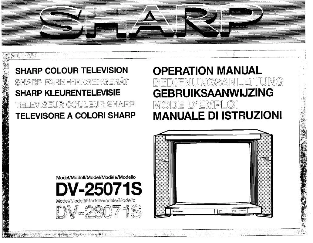 Mode d'emploi SHARP DV-25071S/28071S