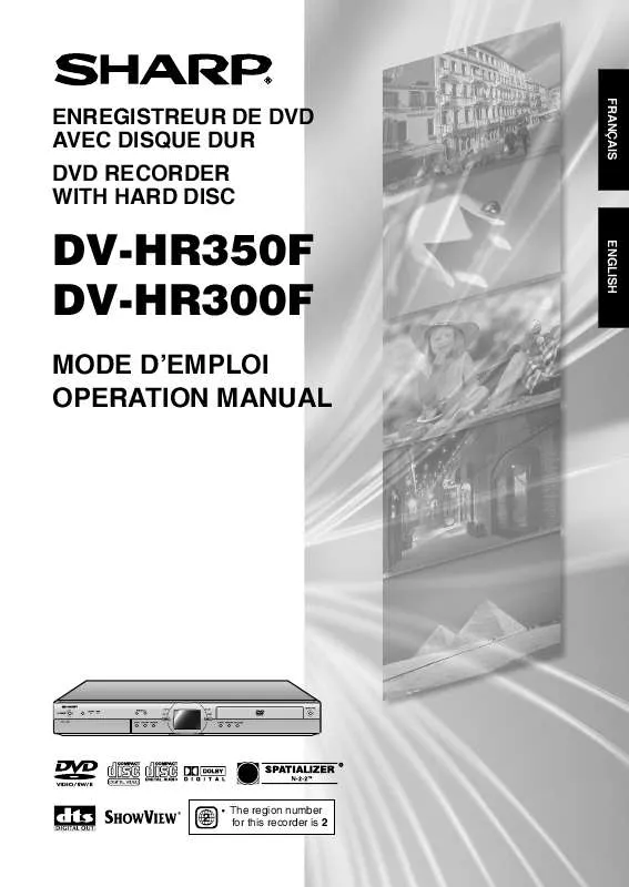 Mode d'emploi SHARP DV-HR300F