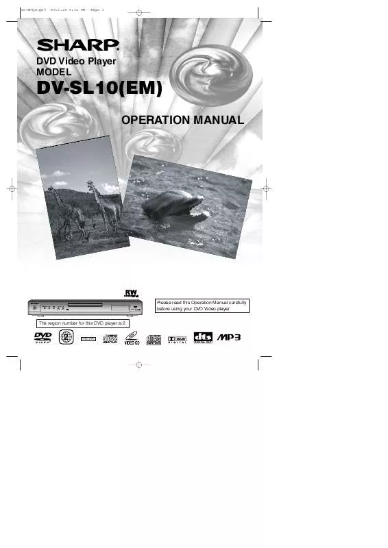 Mode d'emploi SHARP DV-SL10(EM)