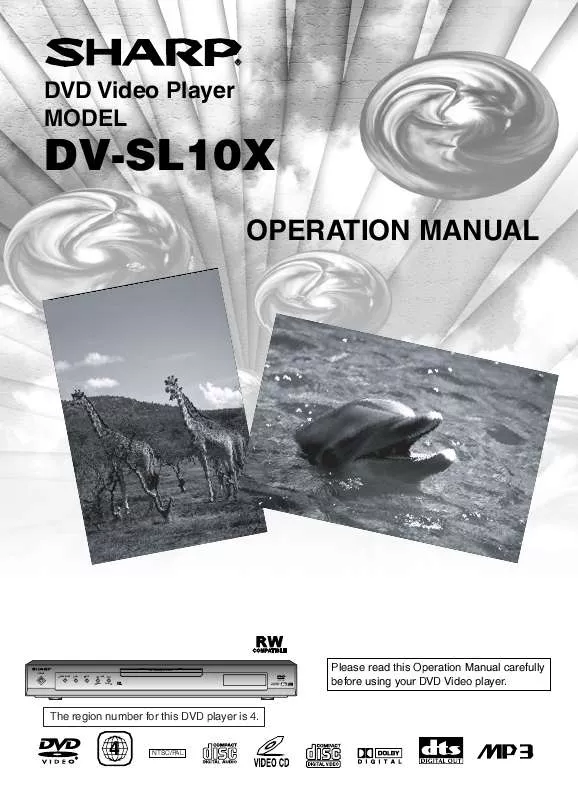 Mode d'emploi SHARP DV-SL10X