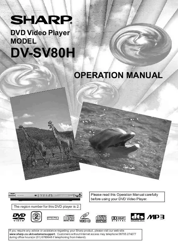 Mode d'emploi SHARP DV-SV80H