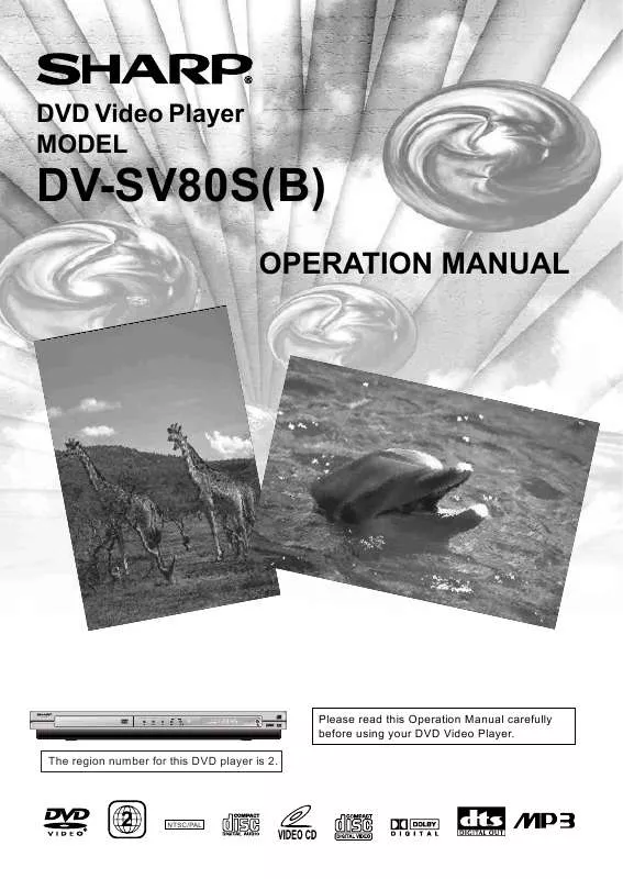 Mode d'emploi SHARP DV-SV80S(B)