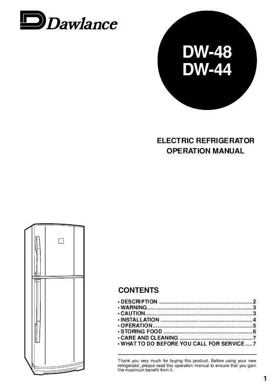 Mode d'emploi SHARP DW-44/48