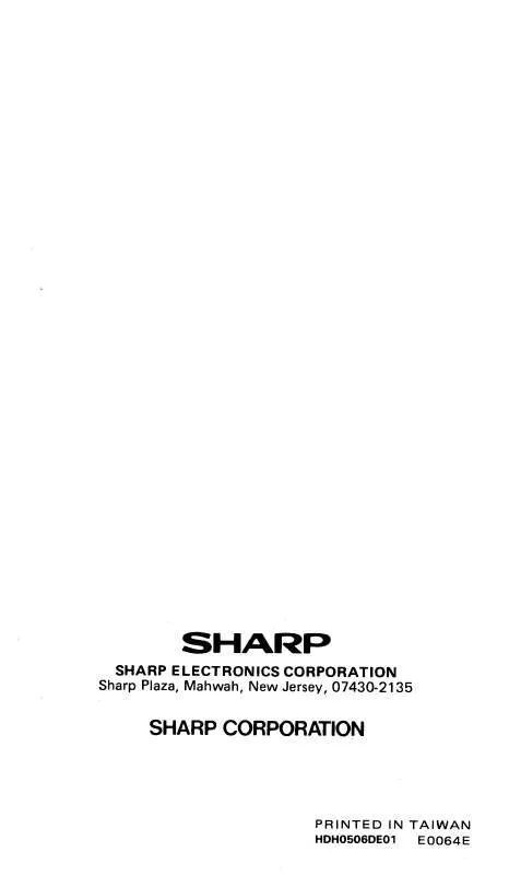 Mode d'emploi SHARP EL-506D