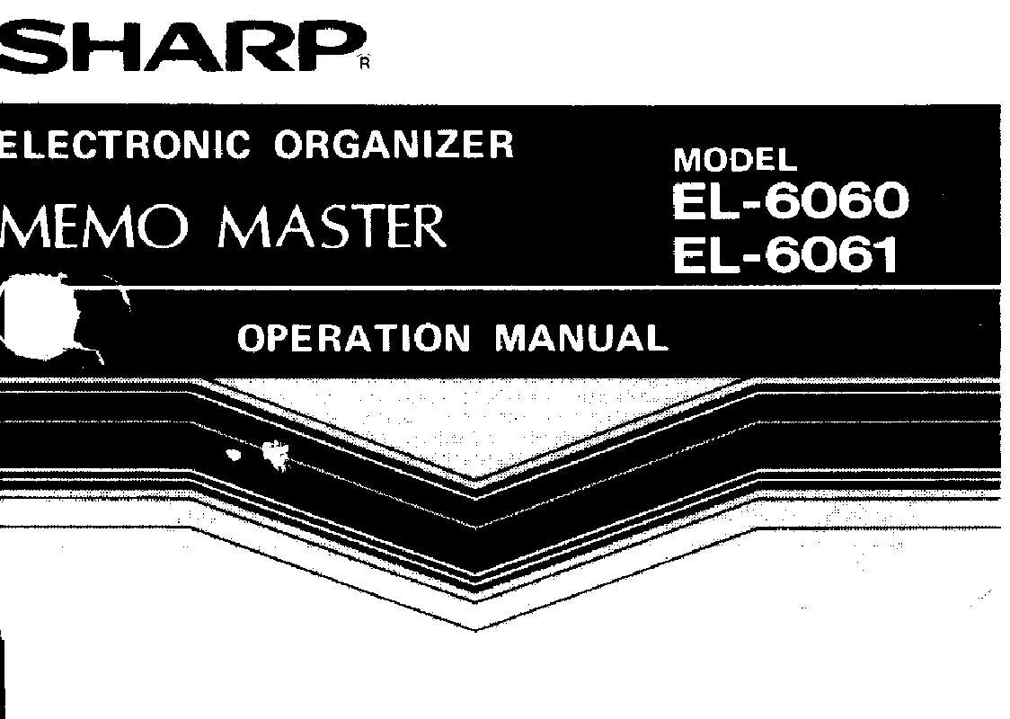Mode d'emploi SHARP EL-6060
