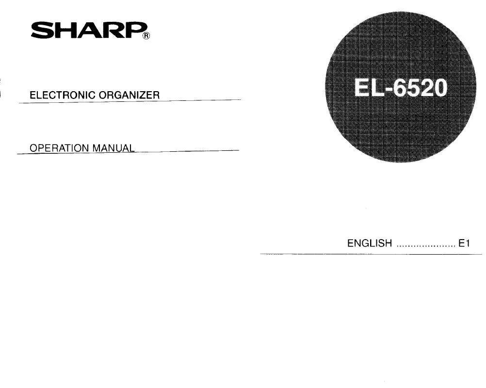 Mode d'emploi SHARP EL-6520