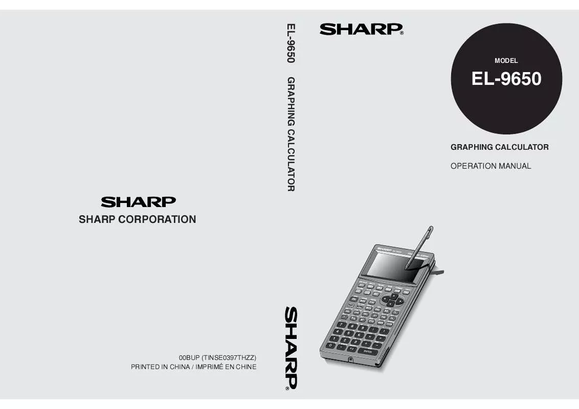 Mode d'emploi SHARP EL-9650