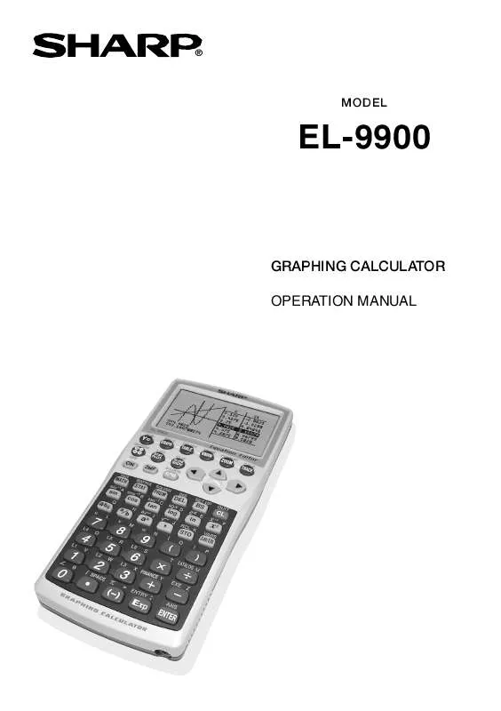 Mode d'emploi SHARP EL-9900C