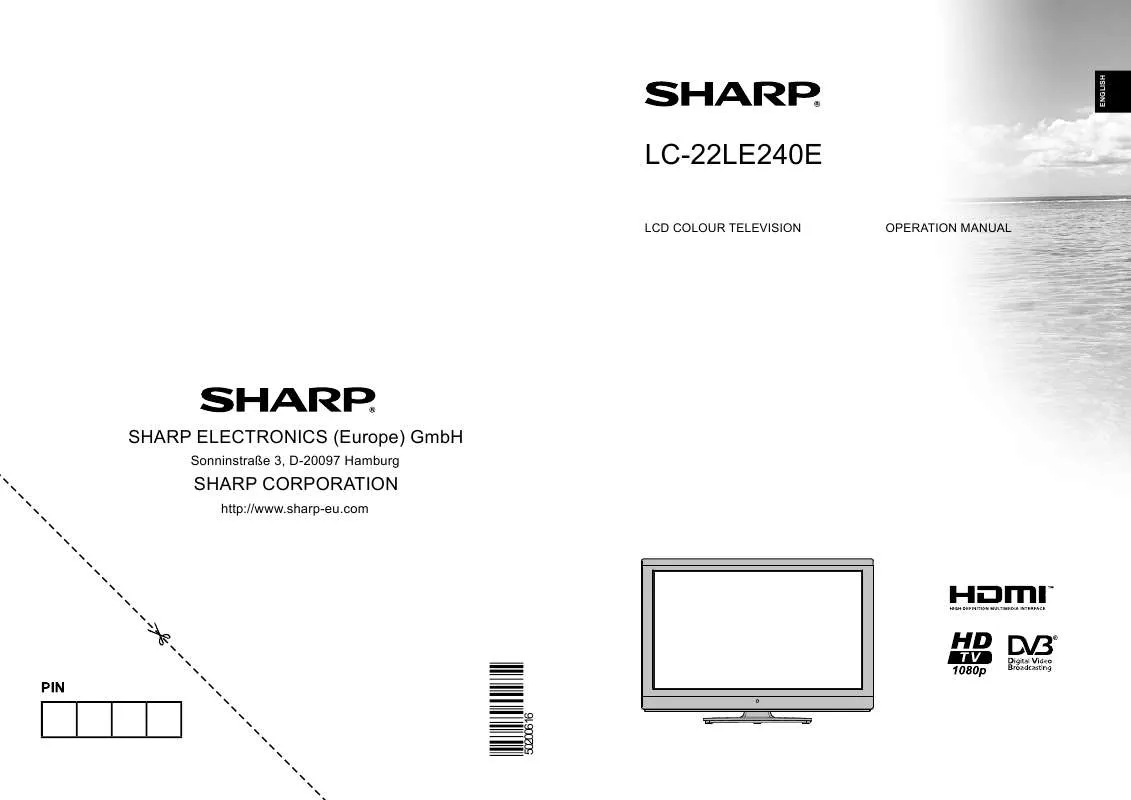 Mode d'emploi SHARP LC-24LE240E