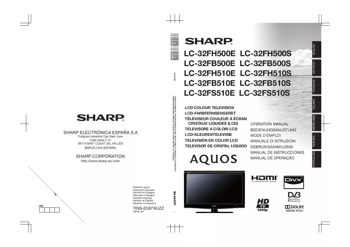 Mode d'emploi SHARP LC-FB510E