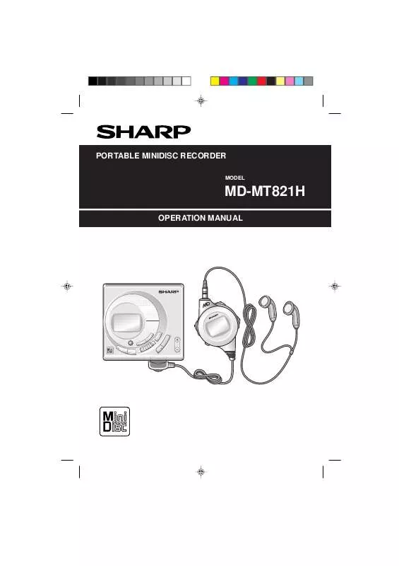 Mode d'emploi SHARP MD-MT821H