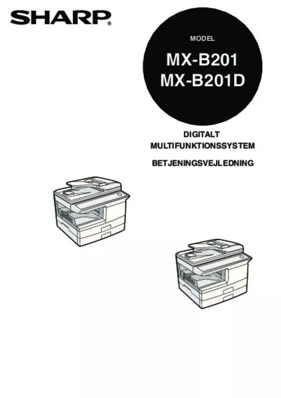 Mode d'emploi SHARP MX-B201/D